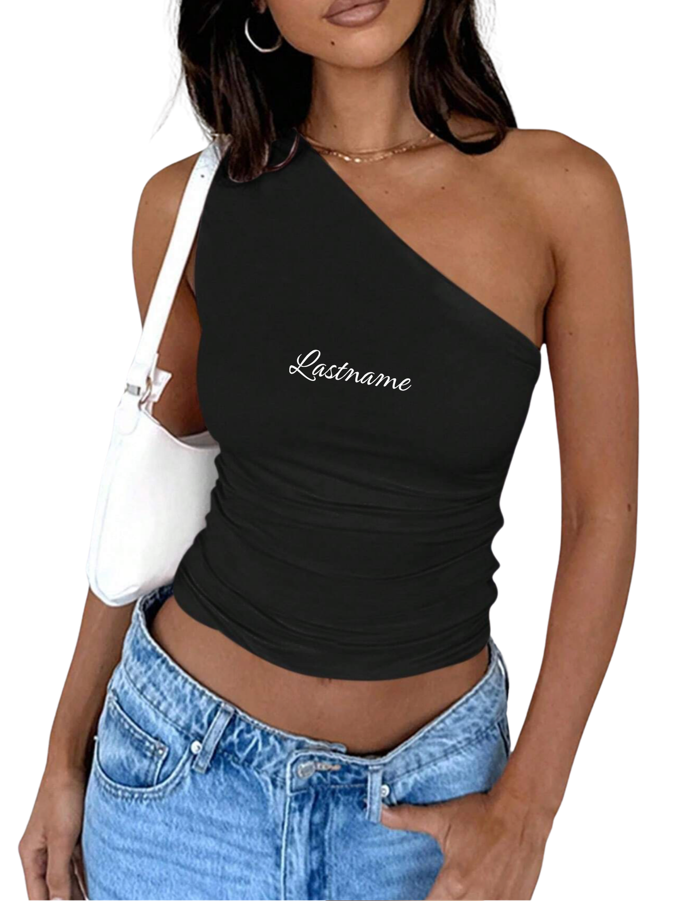 Script One Shoulder Top