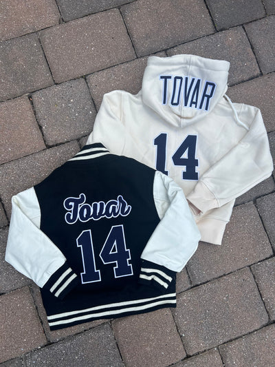 Front & center embroidered hoodie