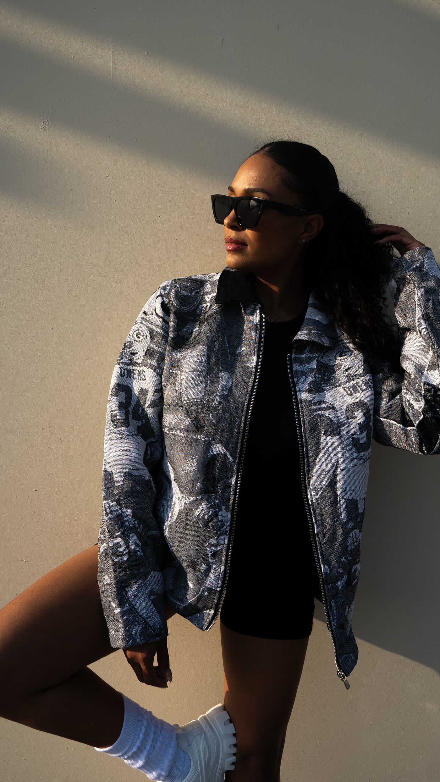 ZIPPED UP TAPESTRY JACKET