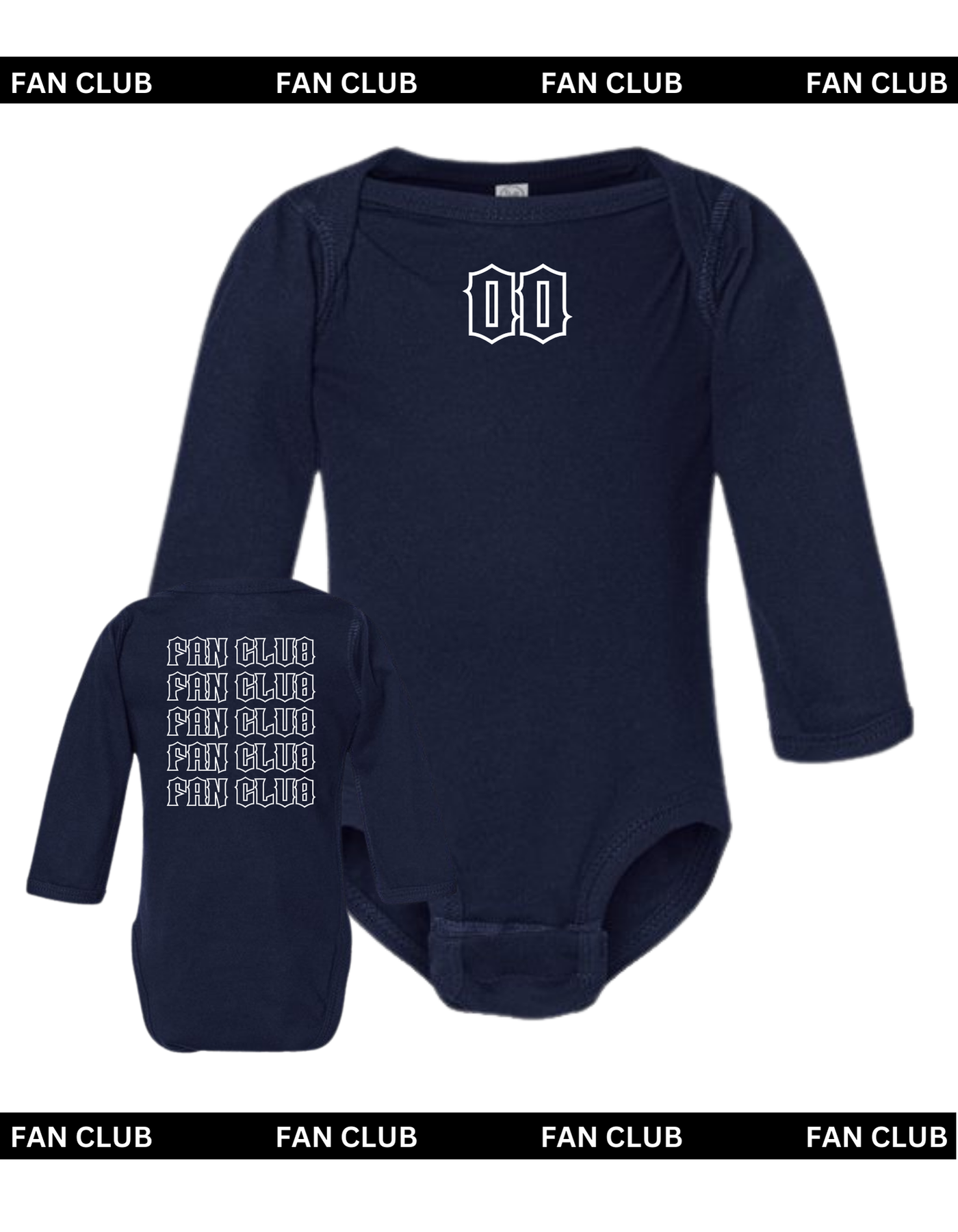 Navy Blue Long Sleeve Onesie