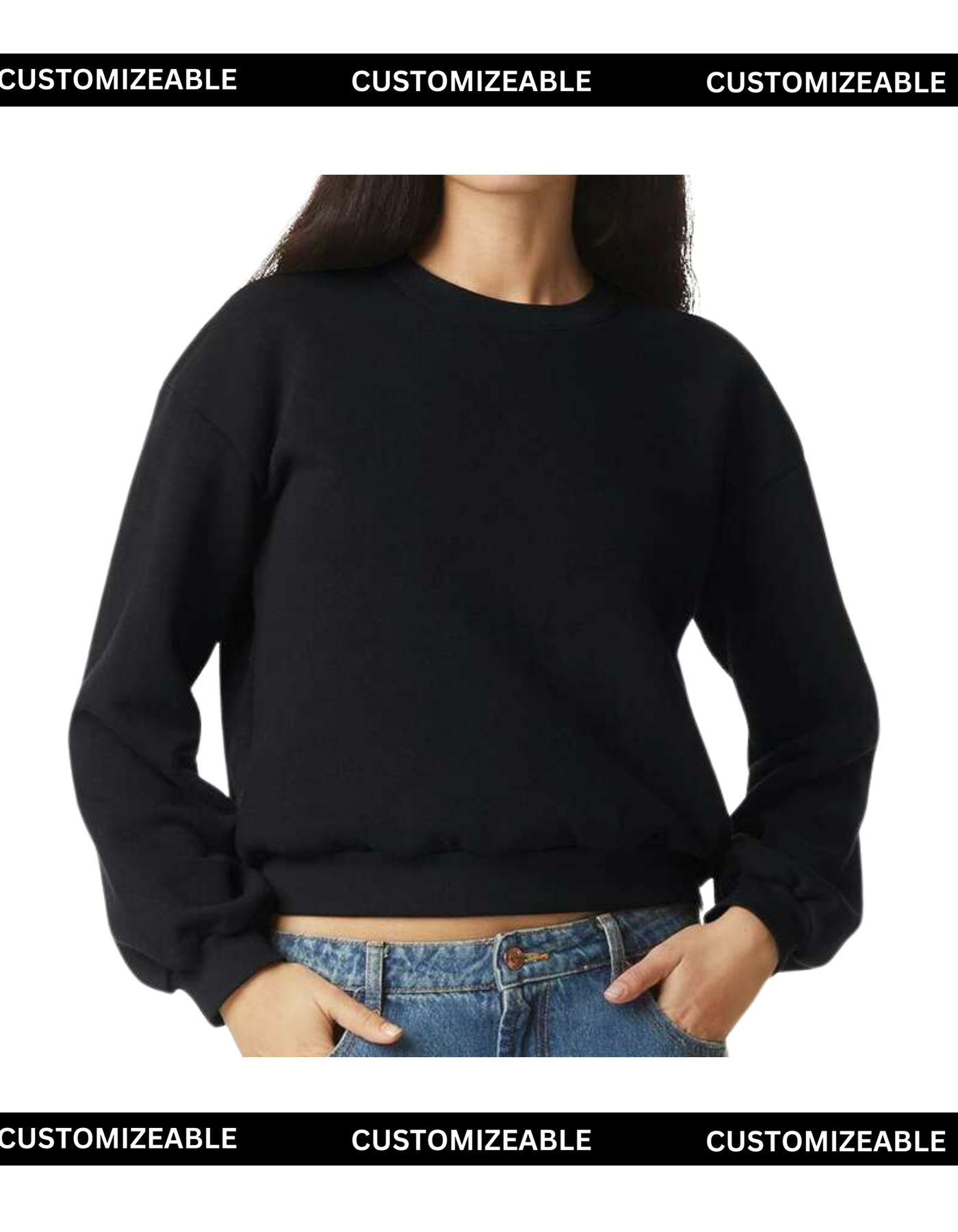 Cropped Black Sweatshirt