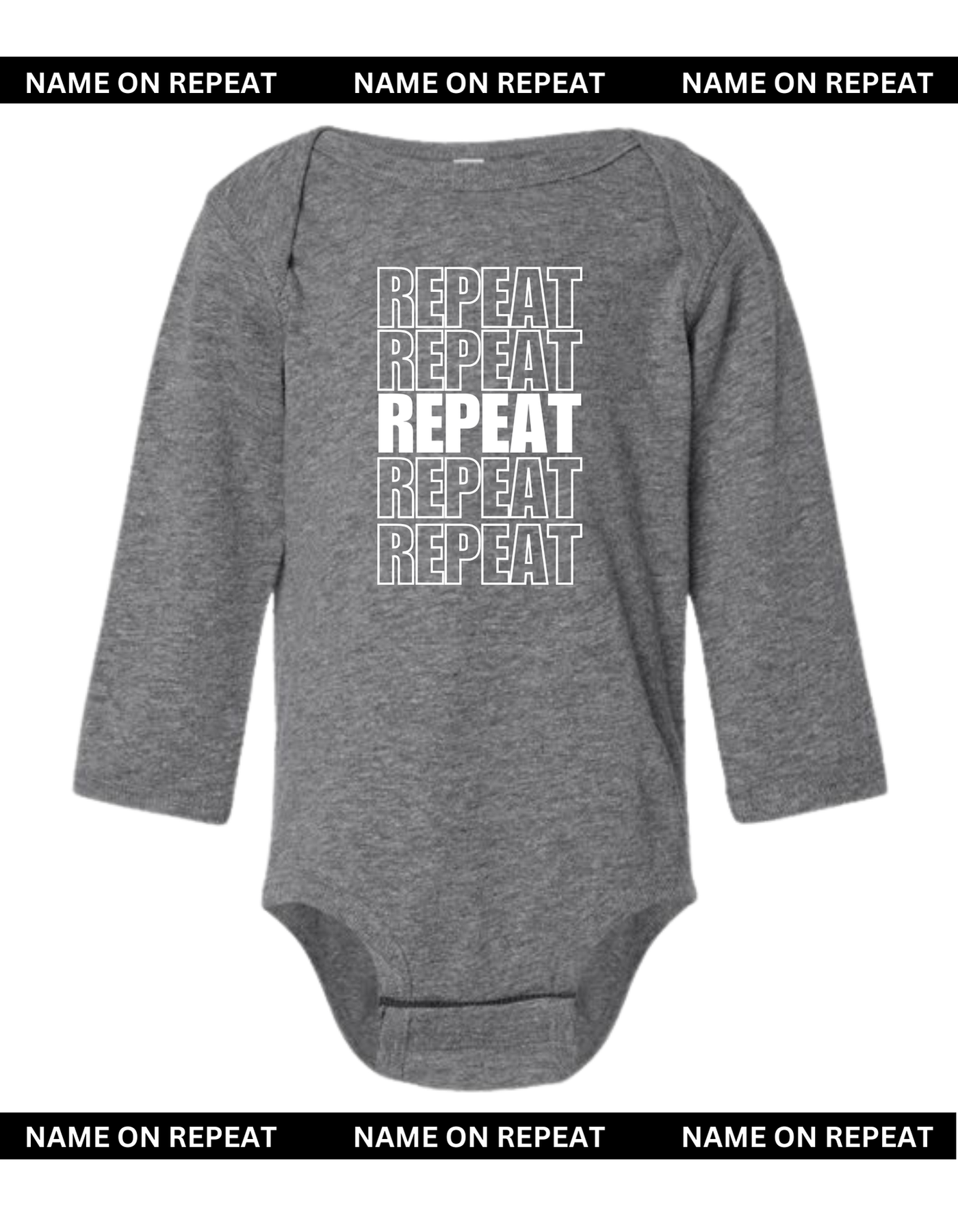 Dark Gray Long Sleeve Onesie