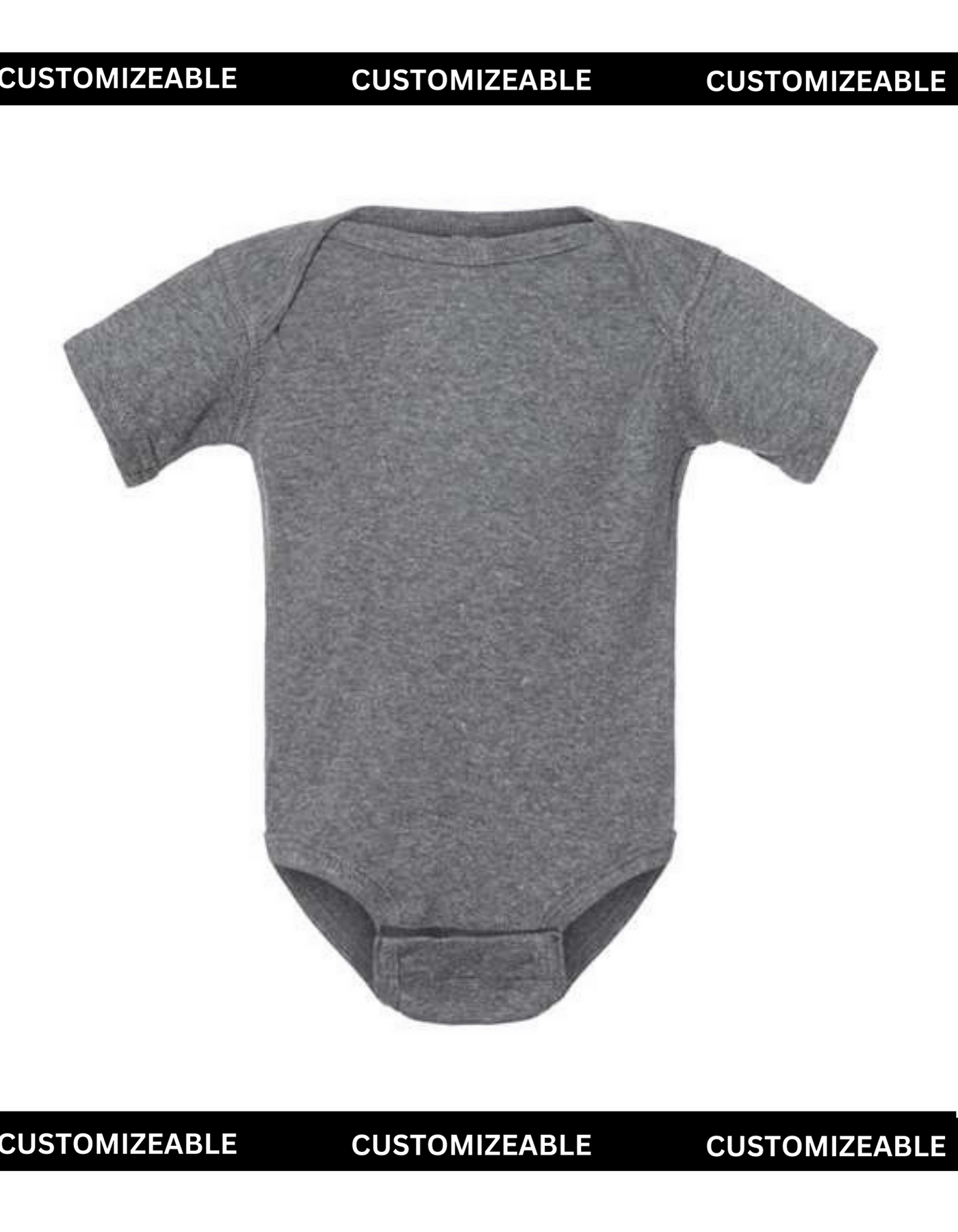 Dark Gray Short Sleeve Onesie