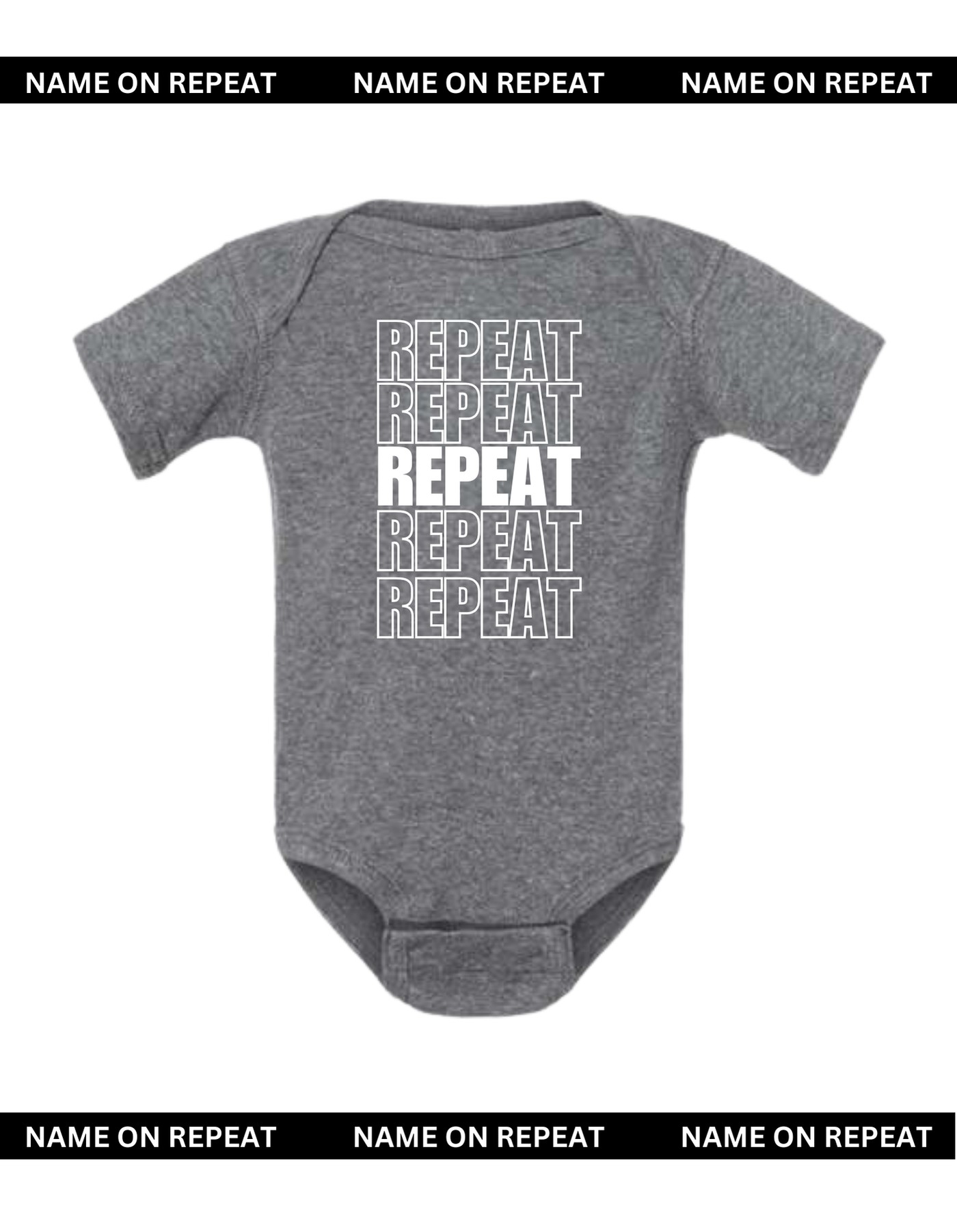 Dark Gray Short Sleeve Onesie