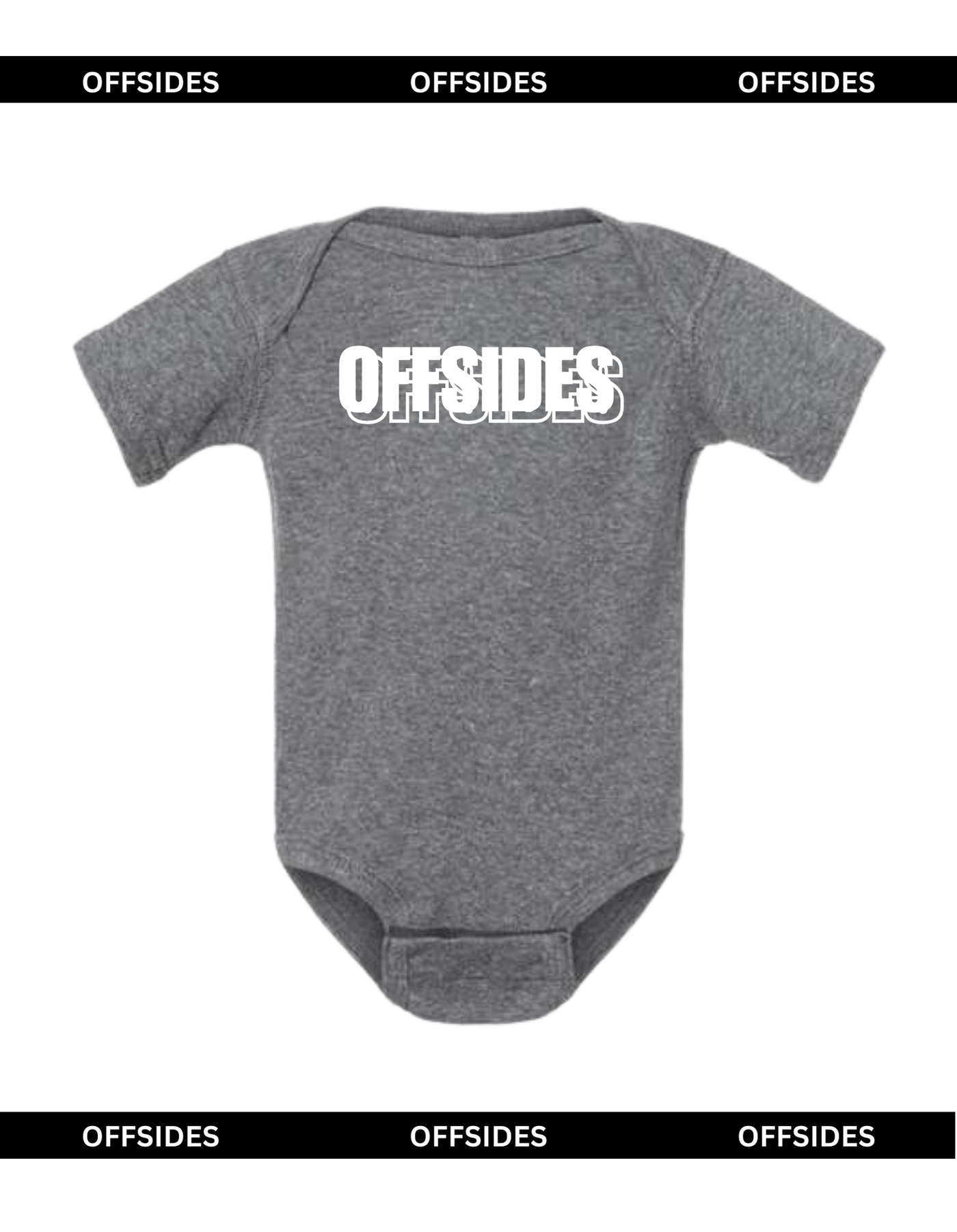 Dark Gray Short Sleeve Onesie