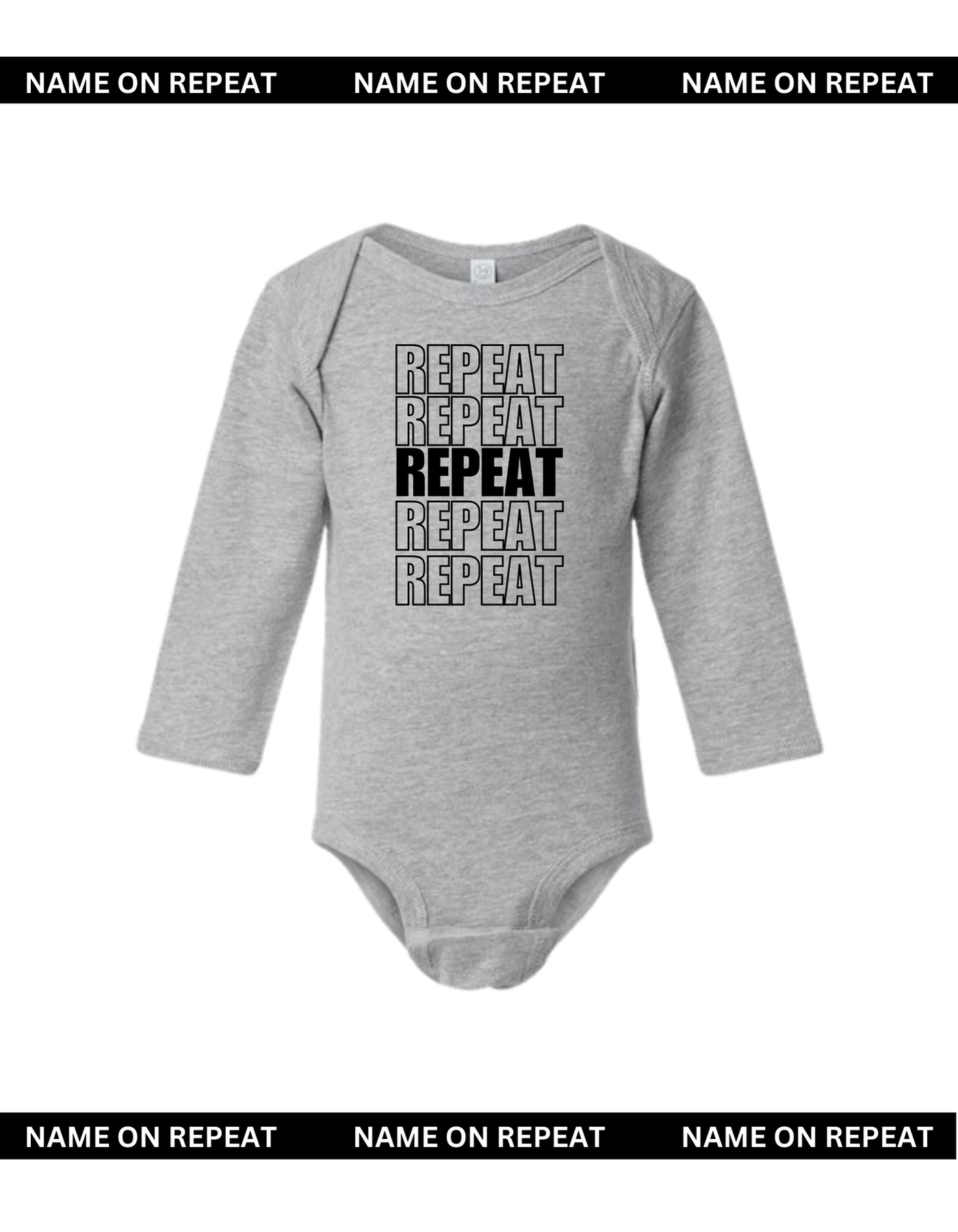 Light Gray Long Sleeve Onesie