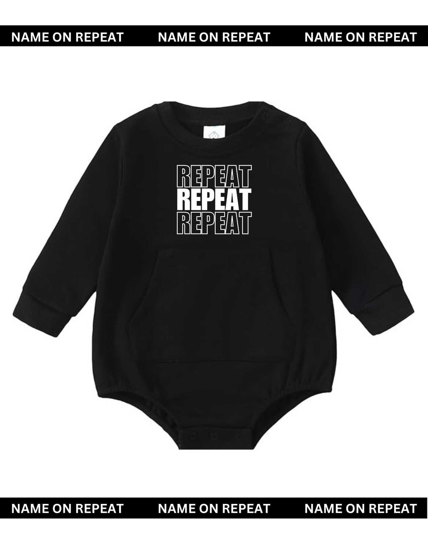 Black Long Sleeve Onesie