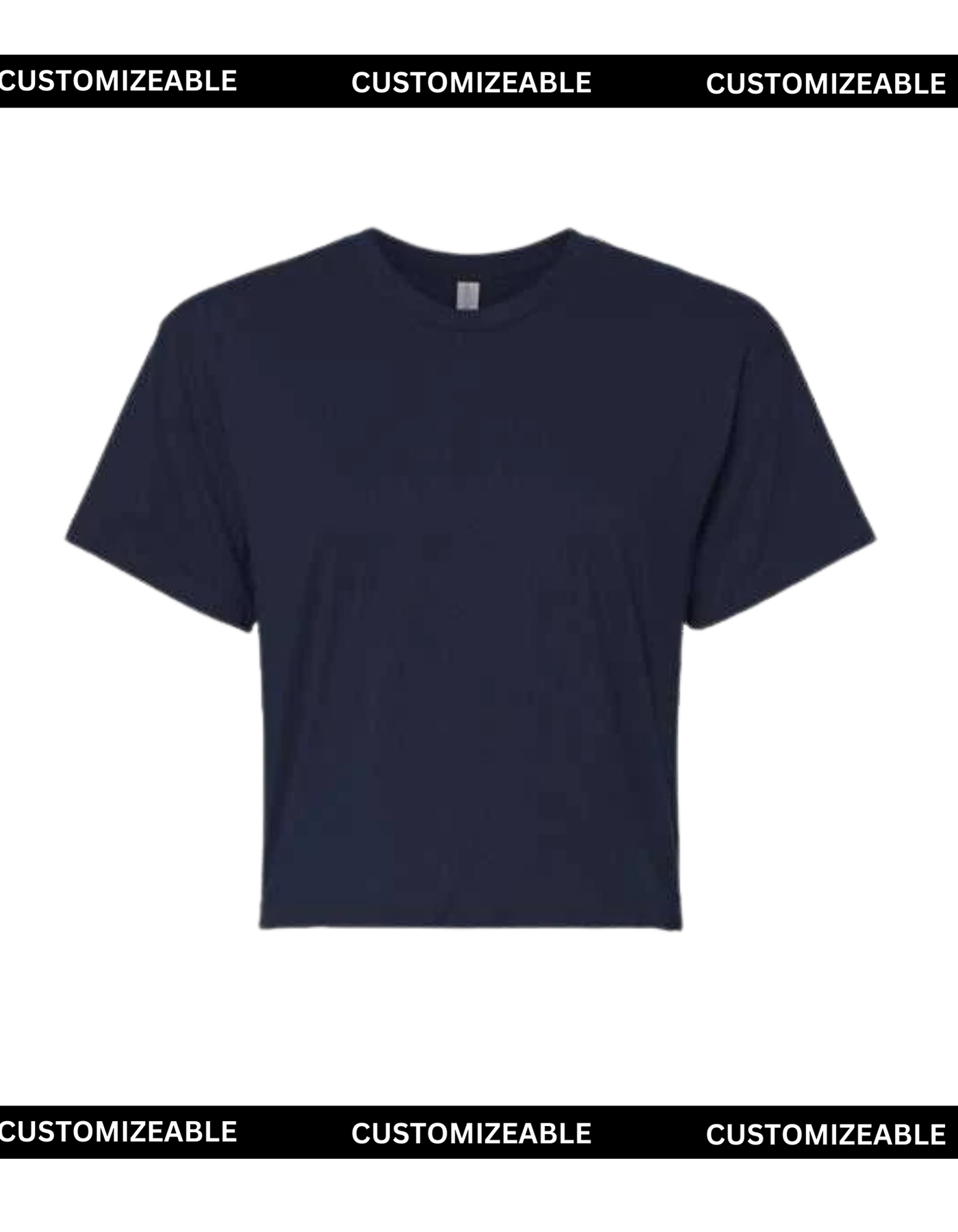 Navy Blue Cropped Tee