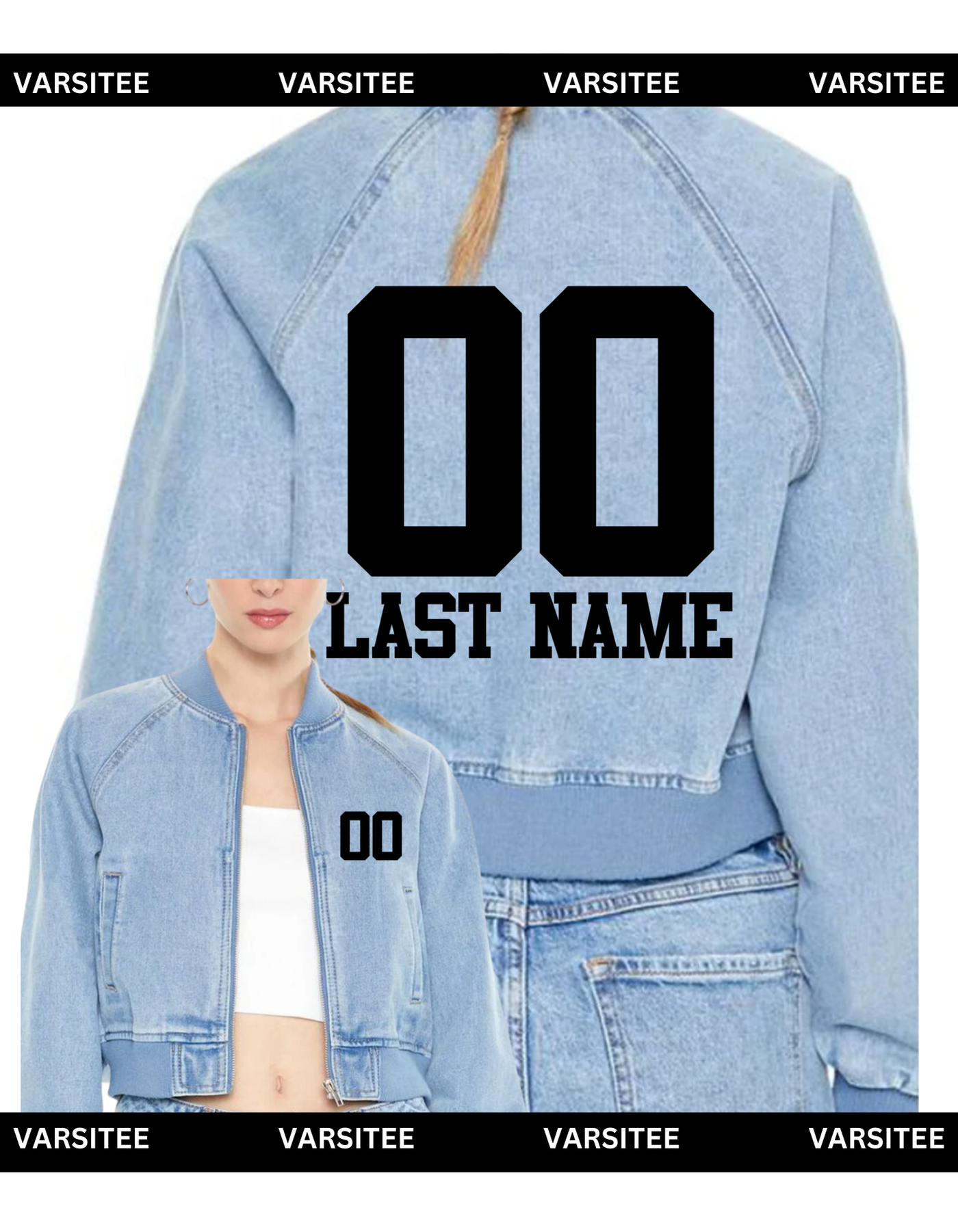 Denim Dreams Bomber Jacket